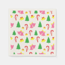 Modernes rosa grünes Weihnachtsmuster