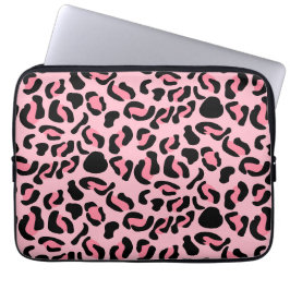 Modernes rosa Leopardenmuster Tier Laptopschutzhülle