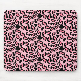 Modernes rosa Leopardenmuster Tier Mousepad