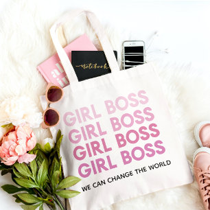 Modernes rosa Mädchenboss-Geschenk, das beste Gesc Tragetasche