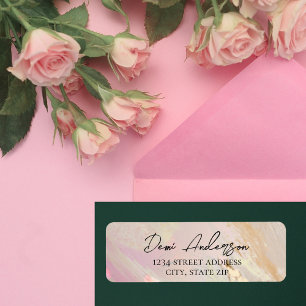 Modernes Rosa Makeup Rücksendetikett