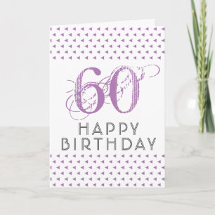 Modernes rosa Muster 60. Geburtstag Karte