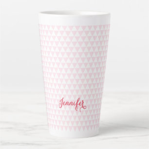 Modernes rosa Muster Elegant Stilvoll Mit Monogram Milchtasse