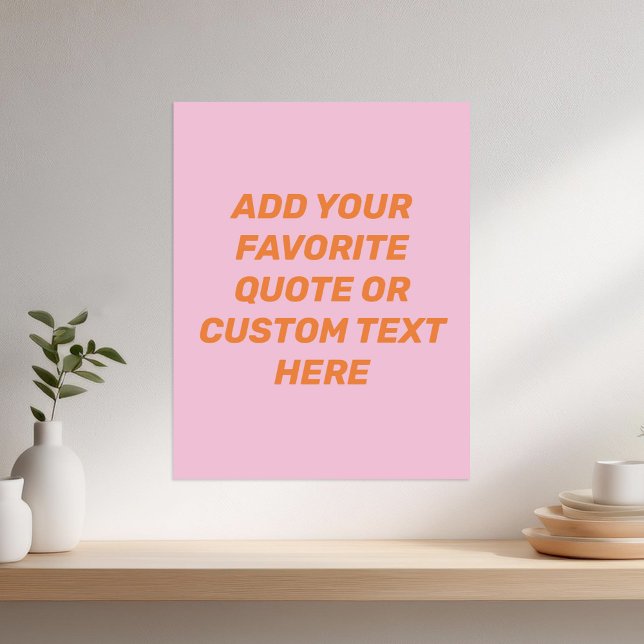 Modernes, rosa orangefarbenes Angebot Poster (Von Creator hochgeladen)