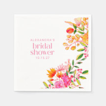 Modernes rosa Orangefarbenes Brautparty