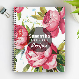 Modernes rosa Personalisiertes Kochbuch Blumenkohl Notizbuch