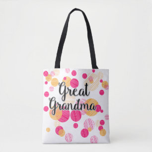 Modernes rosa Polka-Dot Großgroßartiges Design Tasche
