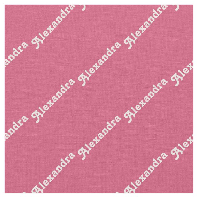 Modernes rosa Retro Personalisiertes Gewebe Stoff (Nahaufnahme)