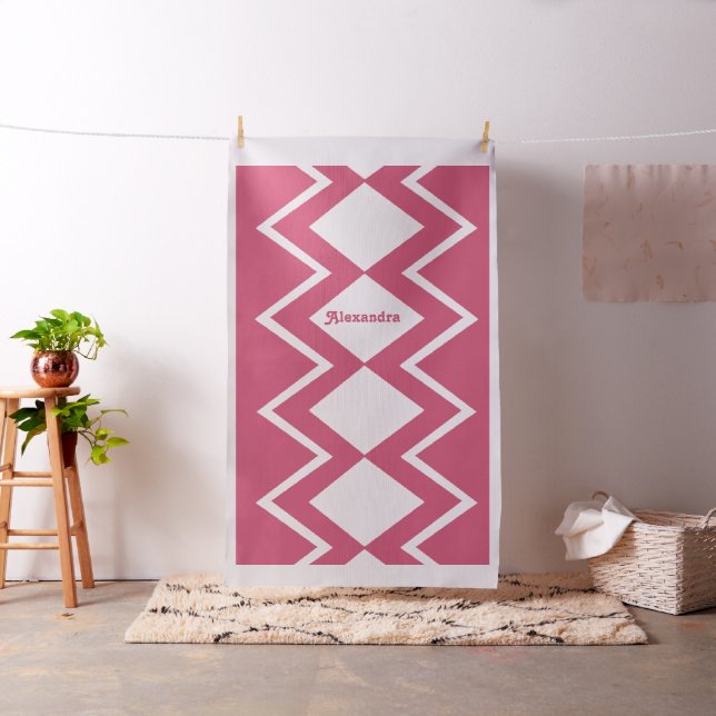 Modernes rosa Retro Personalisiertes Gewebe Stoff (Beispiel)