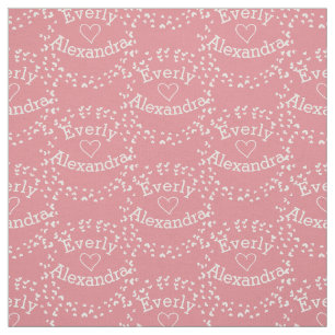 Modernes rosa Retro Personalisiertes Gewebe Stoff