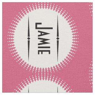Modernes rosa Retro Personalisiertes Gewebe Stoff