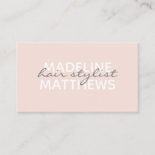 Modernes Rosa-Rosa-Chic Haare Stylistin Name Visitenkarte