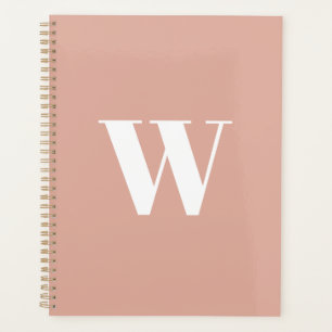 Modernes, rosa rosa Monogramm-Anfangsbuchstaben Planer