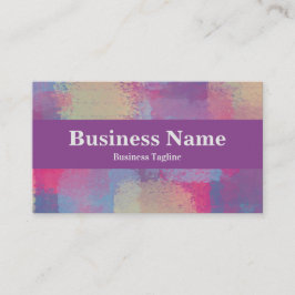 Modernes, rosa und Lila Patchwork Abstraktes Desig Visitenkarte