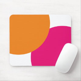 Modernes Rosa und Orange Abstrakt Mousepad