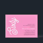 Modernes Rosa und Weiße Schrift 60. Geburtstag Einladung<br><div class="desc">Modern Fun Pink und White Script 60. Geburtstag Einladung Ihre Gäste werden wissen,  dass dies ein besonderes Party,  wenn Sie nur auf diese Einladung!</div>