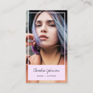 Modernes rosa visitenkarte