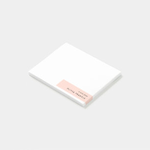 Modernes Rosa Weibchen Minimalistisch einfach Post-it Klebezettel