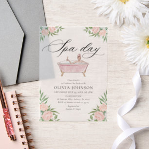 Modernes Rosa Wellness-Center Day Brautparty