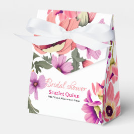 Modernes, rosa Wildblume Brautparty Geschenkschachtel