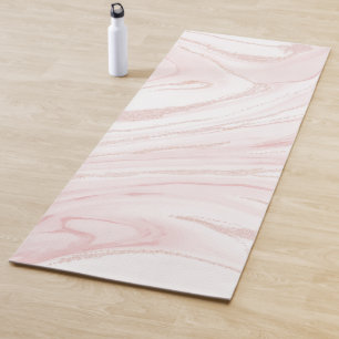 Modernes, rosafarbenes, abstraktes Design Yogamatte