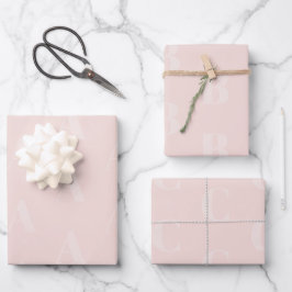 Modernes, rosafarbenes, individuelles Muster Geschenkpapier Set