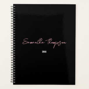 Modernes, rosafarbenes Minimalistisches Script Planer