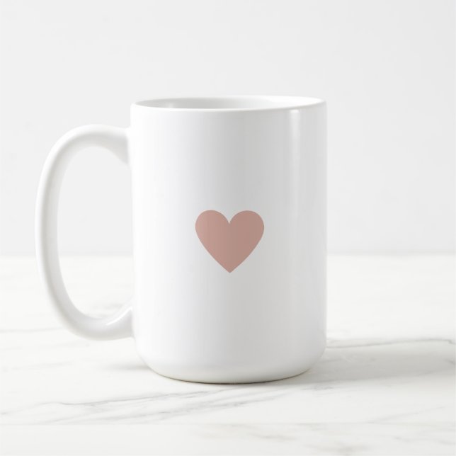 Modernes Rosatinherz Minimalistisches, benutzerfre Kaffeetasse (Links)