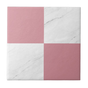 Modernes Rose Gold Grau Marble Geometrisches Schac Fliese