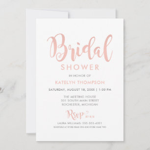 Modernes Rose-Gold-Script-Hochzeitsszitat-Brautpar Einladung