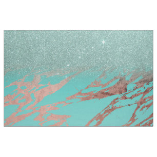 Modernes Rosen-Goldaquamarine Stoff