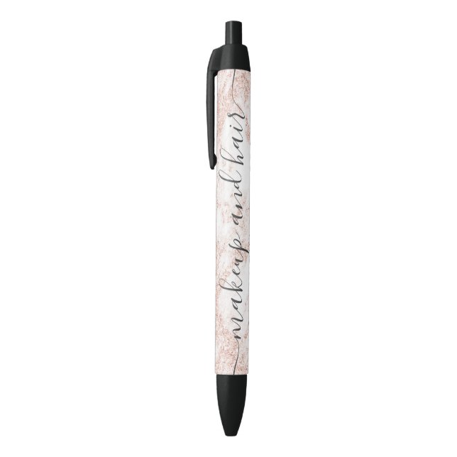 Modernes RosengoldGlittermarmor ombre Make-up Kugelschreiber (Oberseite (Vertikal))