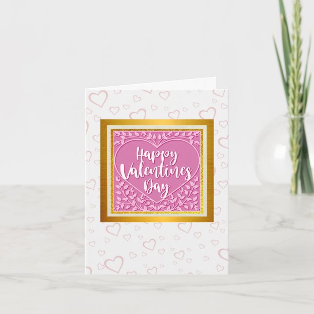Modernes Rosenherz Romantische Valentine Einladung (Vorderseite)