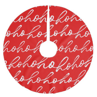 Modernes Rot-Weiß-Weihnachtsmuster Polyester Weihnachtsbaumdecke