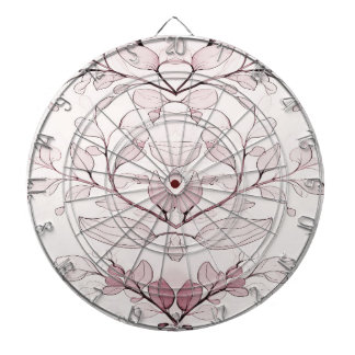 Modernes Rotes Blätter Dartboard Dartscheibe