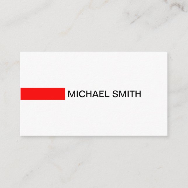 Modernes Rotes Elegantes Berufliches Schlichtes We Visitenkarte (Vorderseite)