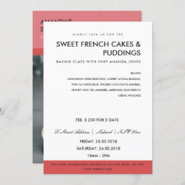 MODERNES, ROTES FOTO-WORKSHOP EINLADEN VORLAGE