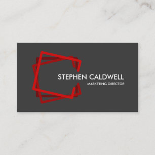Modernes rotes graues berufliches visitenkarte