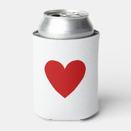 Modernes Rotes Herz Einfache Liebe Minimalistisch  Dosenkühler