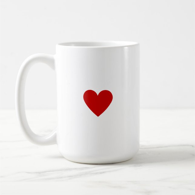 Modernes Rotes Herz Minimalistisch Einfache Chic C Kaffeetasse (Links)