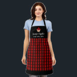 Modernes, rotes kariertes berufliches Bäckerchen Schürze<br><div class="desc">Moderne rustikale rote Büffel karierte,  berufliche Business Bäckerei Schürze. Fügen Sie Ihr eigenes Bild oder Logo und Namen und Text zu personalisieren.</div>