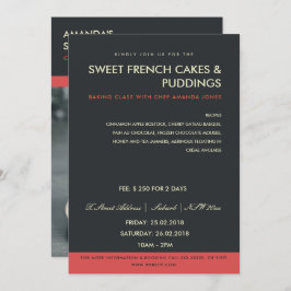 MODERNES ROTES SCHWARZES FOTO-WORKSHOP EINLADEN EINLADUNG