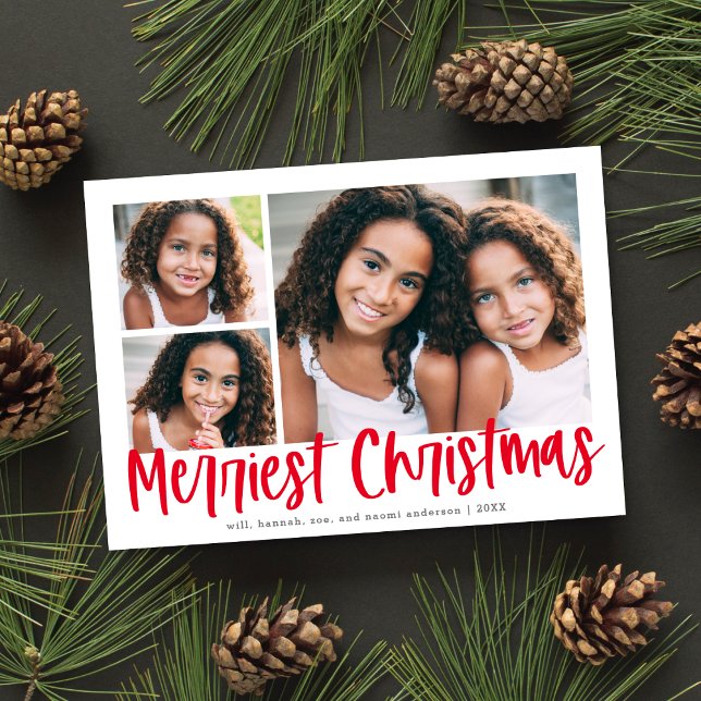 Modernes Rotes Skript Einfachste Weihnachten 3 Fot (Von Creator hochgeladen)
