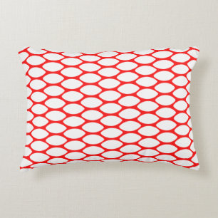 Modernes, rotes, weißes Muster Akzent Pillow Dekokissen