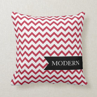 Modernes rotes Zickzack-Kissen Kissen