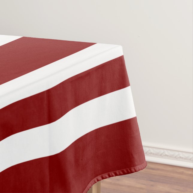 Modernes Rotstreifenmuster Tischdecke (Beispiel)