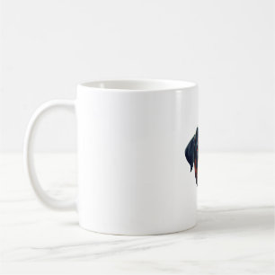 Modernes Rottweiler-Portrait - Bold Vector Style D Kaffeetasse