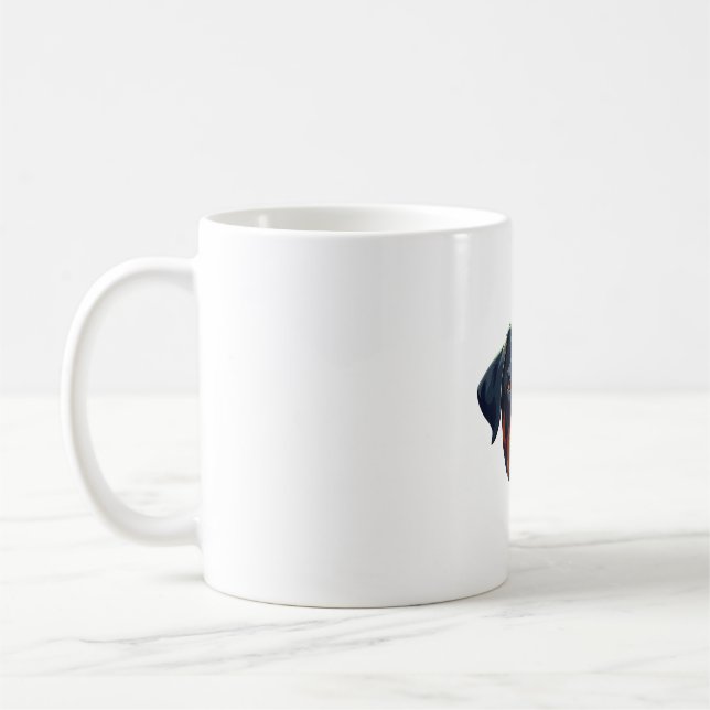Modernes Rottweiler-Portrait - Bold Vector Style D Kaffeetasse (Links)