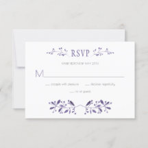 Modernes RSVP für Ultra-Violet-Hochzeiten |