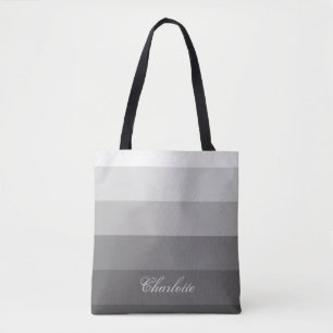 Modernes ruhiges Steigungs-Grau Stripes Tasche